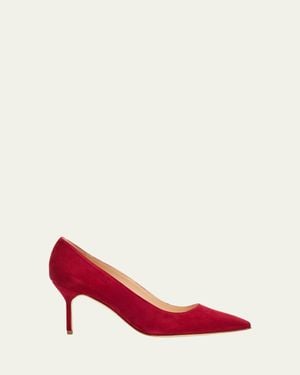 Manolo Blahnik 70Mm Bb Suede Pumps - Red