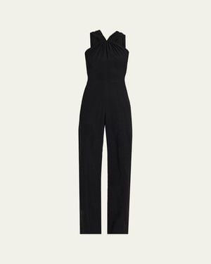 A.L.C. Elouise V-Neck Straight-Leg Jumpsuit - Black