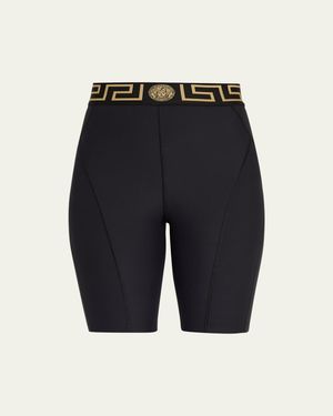 Versace Greca Bike Shorts - Blue