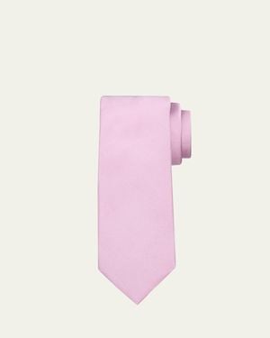 Tom Ford Solid Linen Tie - Pink