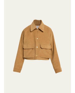 Maria McManus Corduroy Cropped A-Line Jacket - Natural