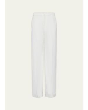 L'Agence Livvy Straight-Leg Pants - White