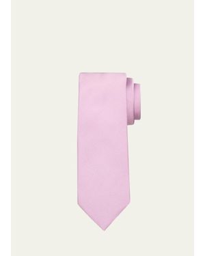 Tom Ford Solid Linen Tie - Pink