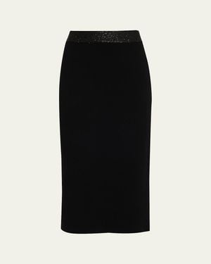 A.L.C. Jane Embellished Knit Midi Skirt - Black