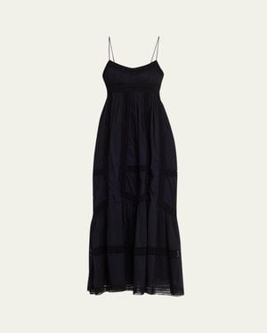 Ulla Johnson Romilly Embroidered Cotton Maxi Dress - Blue