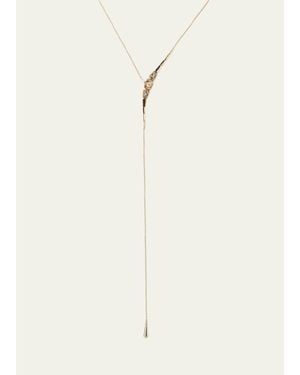 Nikos Koulis Look 18K Triple Diamond Lariat Necklace - White