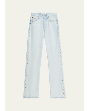 RE/DONE 70S Slim Bootcut Jeans - Blue