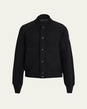 Canada Goose Hudson Fleece Snap-Front Bomber Jacket - Black