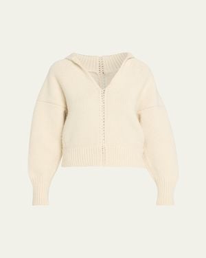 OSSOU Wader Whipstitch Wool-Blend Sweater - Natural