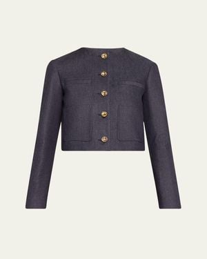 Altuzarra Bernadette Slim Denim Jacket - Blue