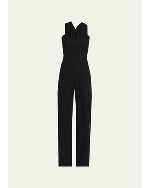 A.L.C. Elouise V-Neck Straight-Leg Jumpsuit - Black