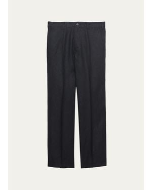 Prada Wide-Leg Linen Pants - Blue