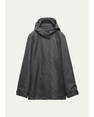 Prada Straight Fit Wool Jacket - Gray