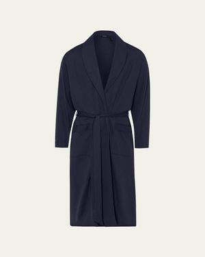 Hanro Night & Day Knit Robe - Blue