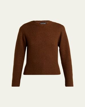 Tom Ford Cashmere-Silk Crewneck Sweater - Brown