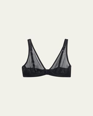 Commando Chic Mesh Underwire Bra - Black