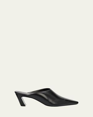 Stuart Weitzman 50Mm Stassi Leather Mules - Black