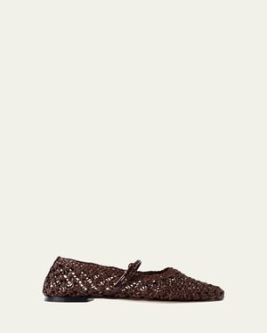 Dear Frances Balla Weave Flats - Brown