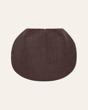 Marc Jacobs Check Wool Circular Skirt - Brown