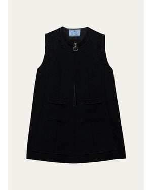 Prada Wool A-Line Mini Dress - Black