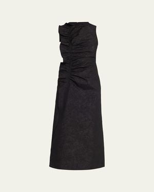 Ulla Johnson Demetria Ruffled Taffeta Midi Dress - Black