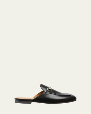 Gucci Princetown Leather Mules - Black