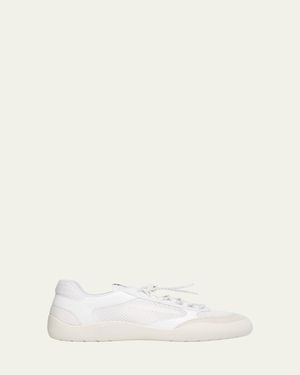 Prada Speedrock Mesh & Leather Low-Top Sneakers - Natural