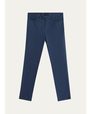 Vince Dylan Peached Cotton 5-Pocket Pants - Blue