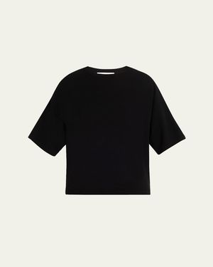 Michael Kors Shaun Crewneck Boxy Tee - Black