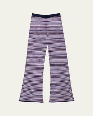 Kule The Andrea Striped Knit Pants - Purple