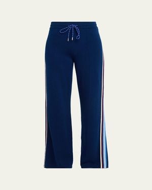 Guest In Residence Cotton-Cashmere Track Pants - Blue