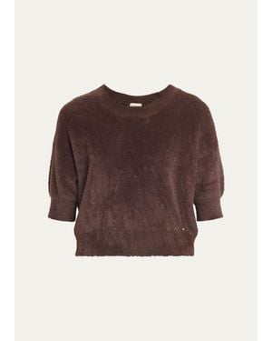 L'Agence Guinevere Cropped Pullover - Brown
