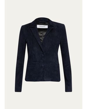 SPRWMN Claire Suede Blazer - Blue