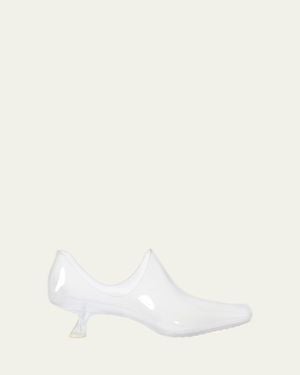 Loewe 45Mm Emily Clear Booties - Natural