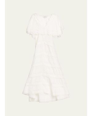 Sea Eleannora Embroidered Midi Dress - Natural