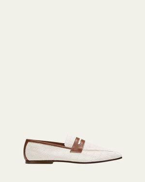 SOPHIQUE Essenziale Classic Bicolor Penny Loafers - Natural