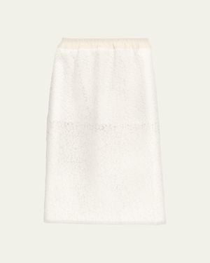 Maria McManus Lace Ruched Skirt - Natural