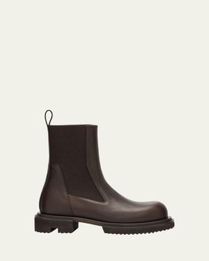 Rick Owens Beatle Gabe Leather Chelsea Boots - White