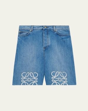 Loewe Maxi-Anagram Shorts - Blue