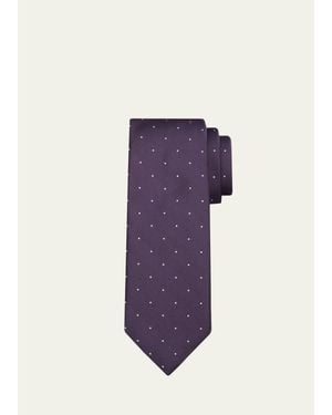 Tom Ford Polka Dot Silk Tie - Purple