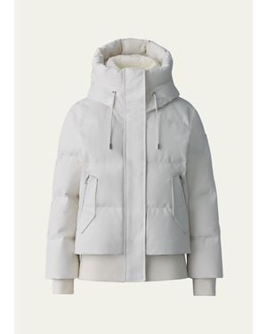 Mackage Nefi Nordic Tech Down Jacket With Hood - Gray