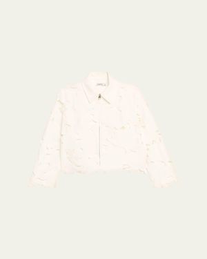 Jonathan Simkhai Quinn Floral Cut-Out Jacket - Natural
