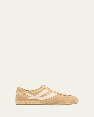 Vince Oasis Mixed Leather Espadrille Sneakers - Natural