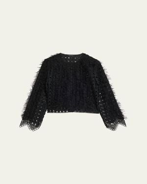 Kobi Halperin Ollie Lace Fringe Jacket - Black
