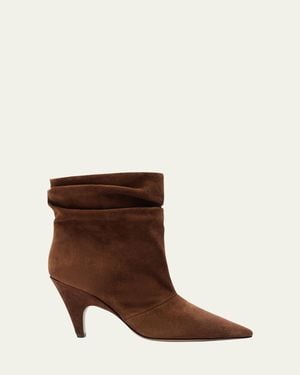 Alexandre Birman Tati Slouch Mini Scamosciato Booties - Brown