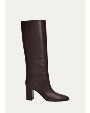 Gianvito Rossi 70Mm Nappa Leather Knee-High Boots - Brown