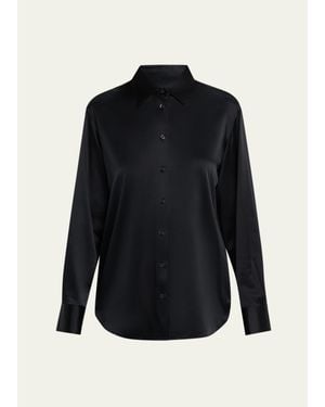 A.L.C. Mason Stretch Silk Shirt - Blue