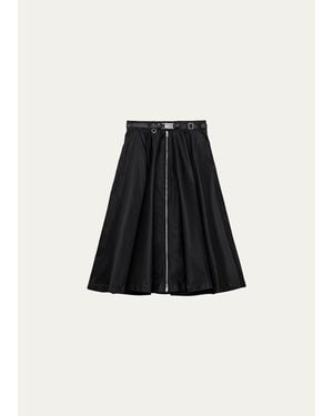 Prada Belted A-Line Skirt - Black