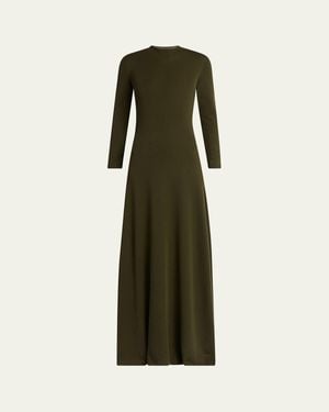 Tom Ford Knit Long-Sleeve Maxi Dress - Green