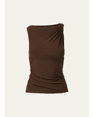 Veronica Beard Otessa Knit Top - Brown